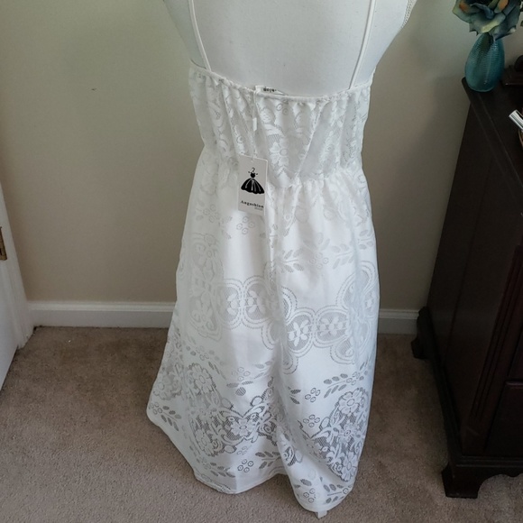 Angashion White Lace Sundress - Picture 3 of 4